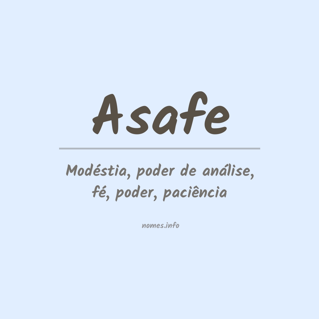 significado de Asafe bíblico