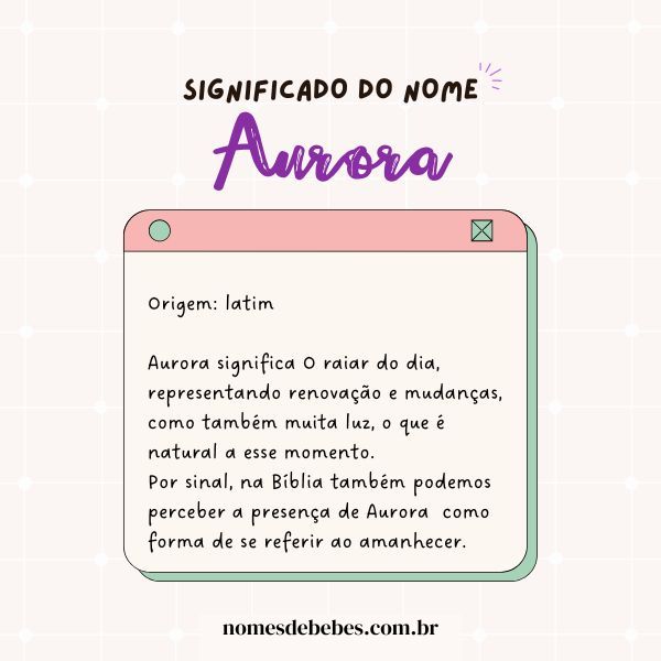 nomes compostos com Aurora