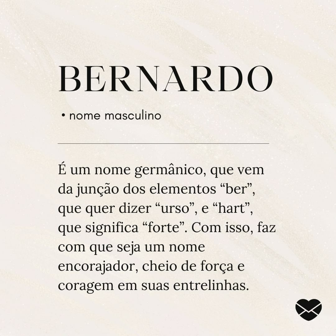 significado nome Bernardo