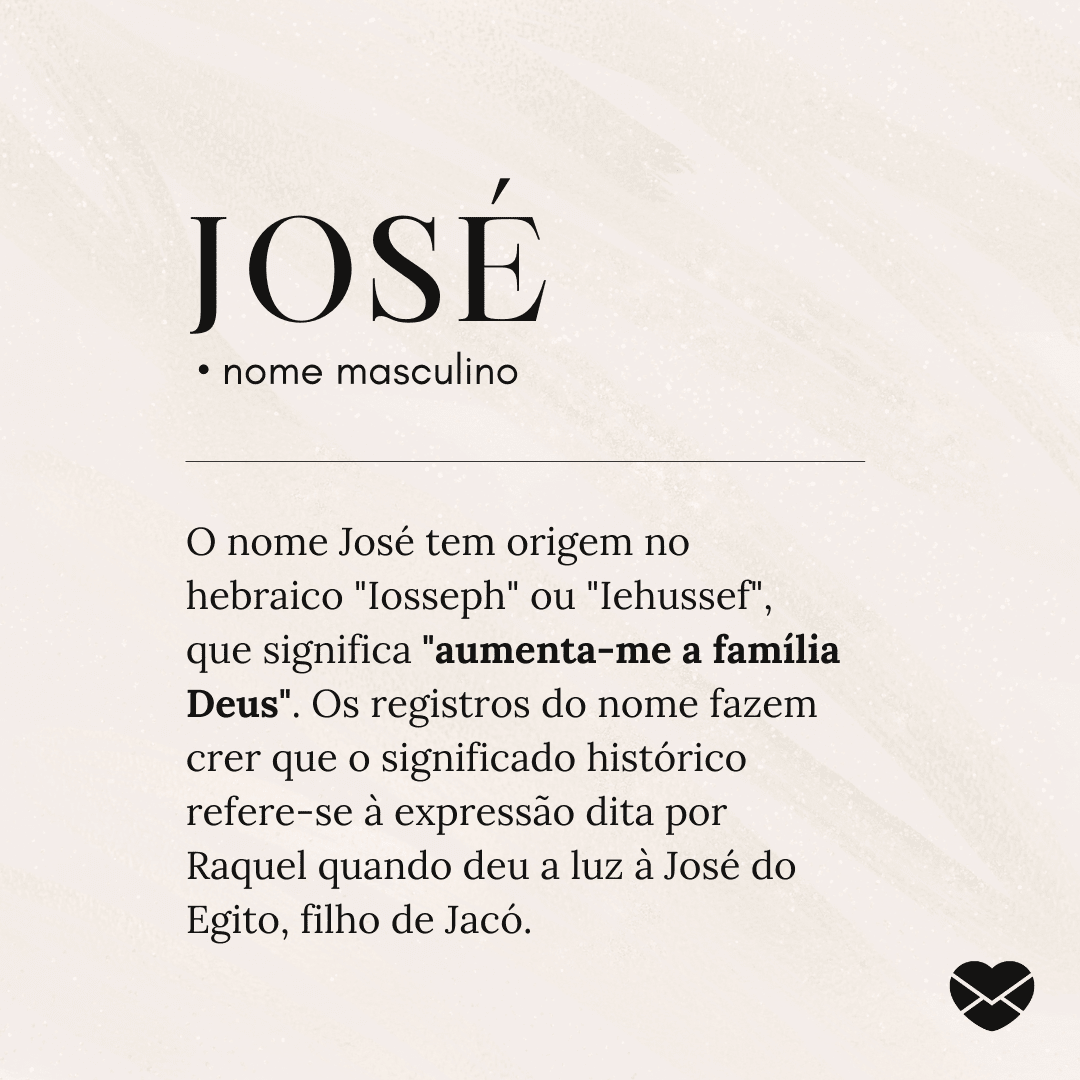 origem hebraica do nome José
