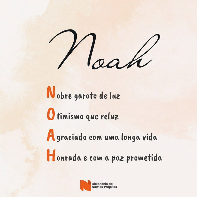 origem hebraica do nome Noah