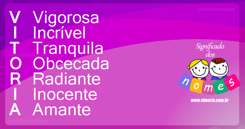 vitoria nome de menina