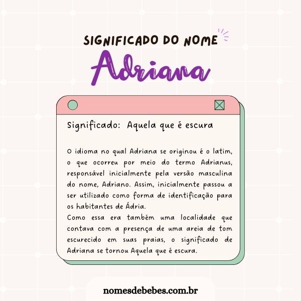 adriana nome feminino