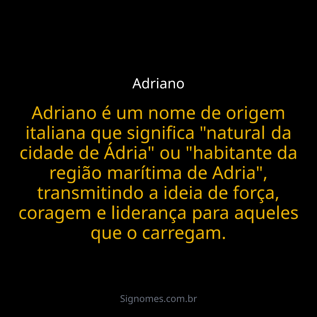 origem do nome adriano