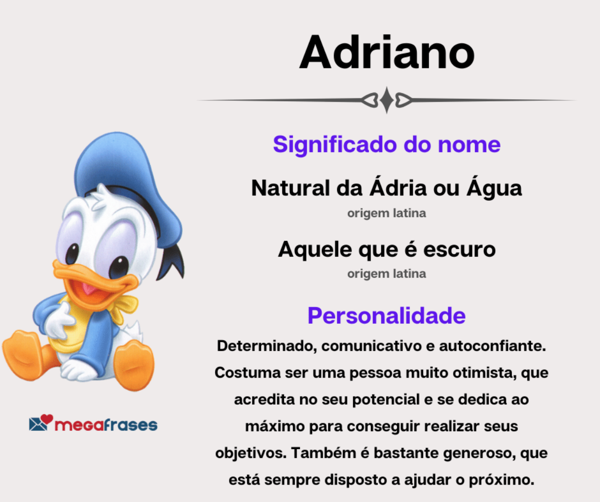 nome adriano personalidade