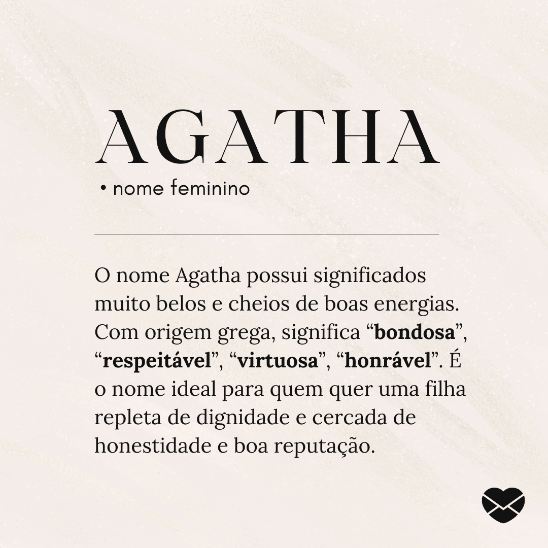 origem nome agatha