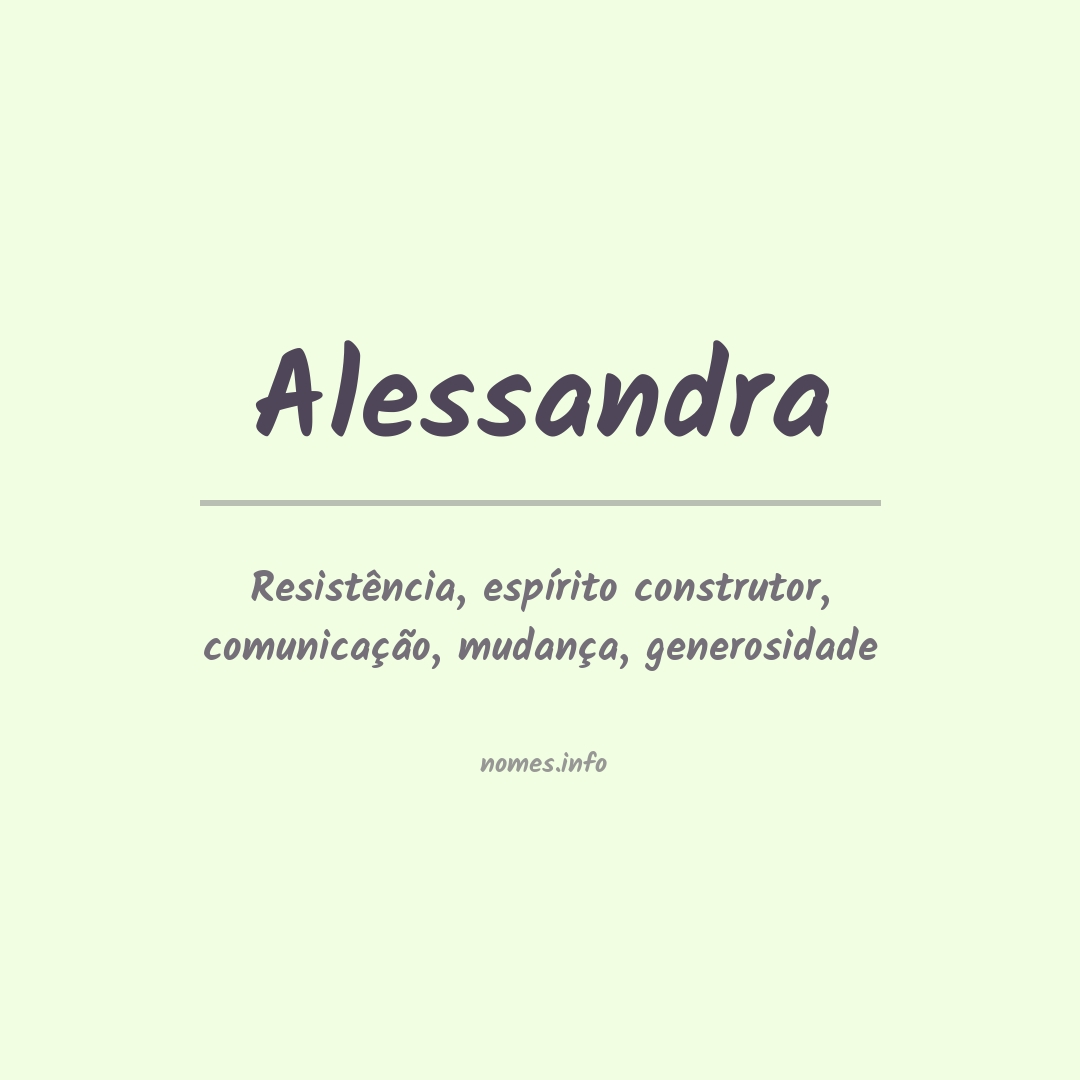 origem nome Alessandra