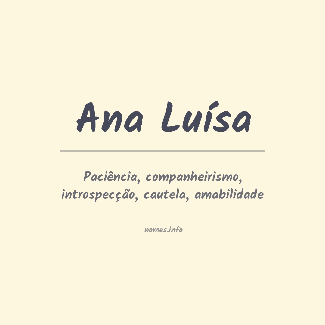 origem nome ana luiza
