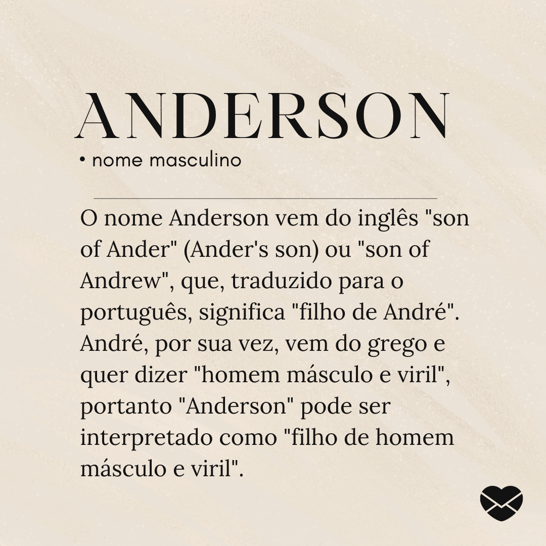 origem do nome Anderson
