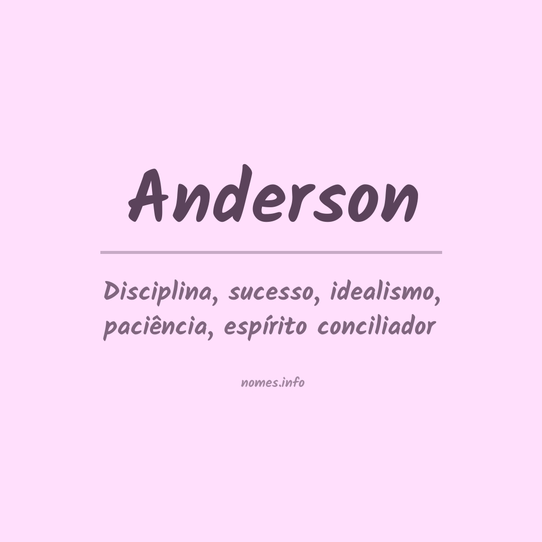significado bíblico Anderson