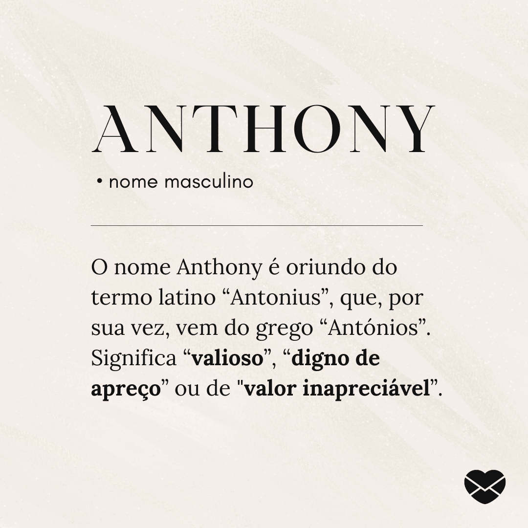 origem do nome Anthony