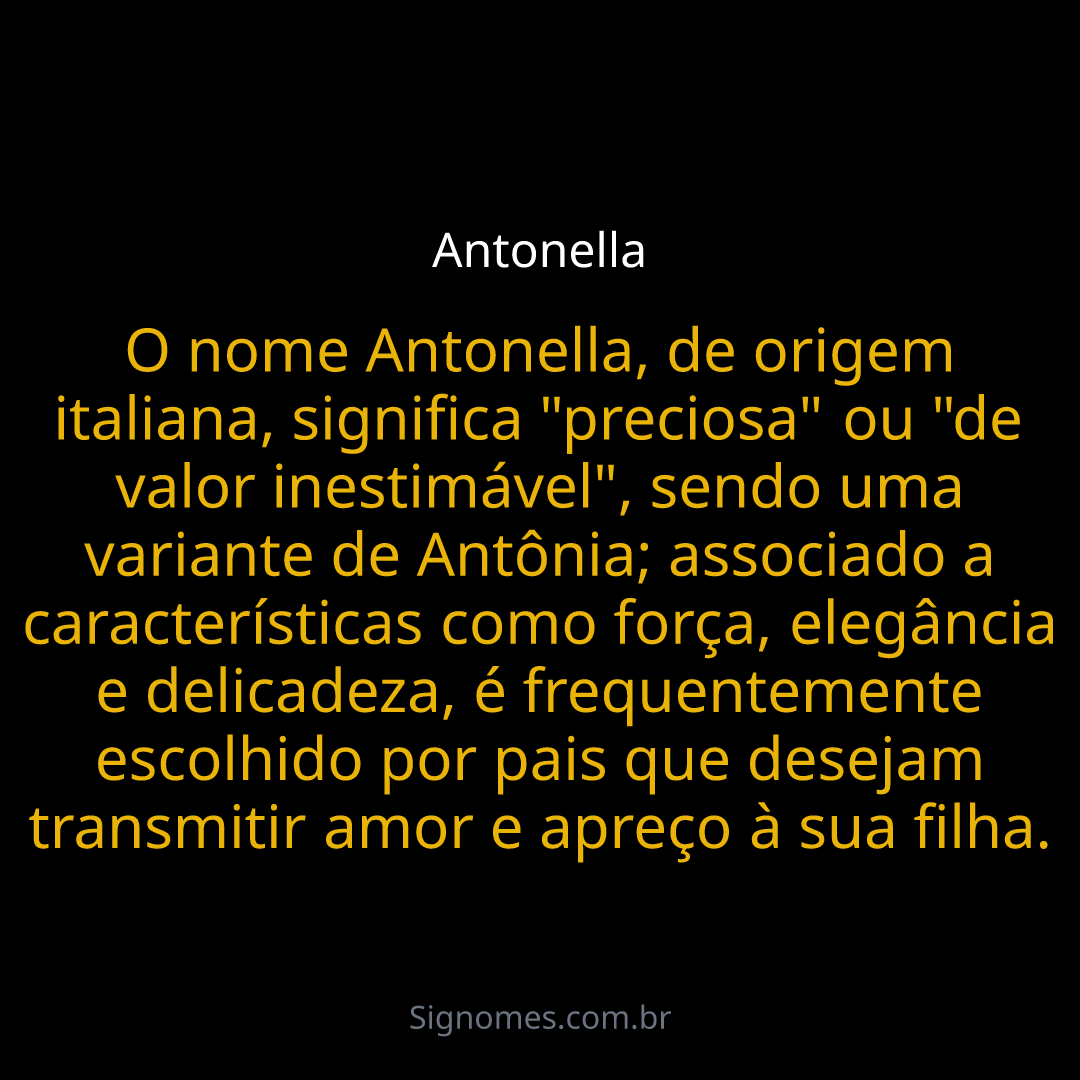 antonella significado e origem