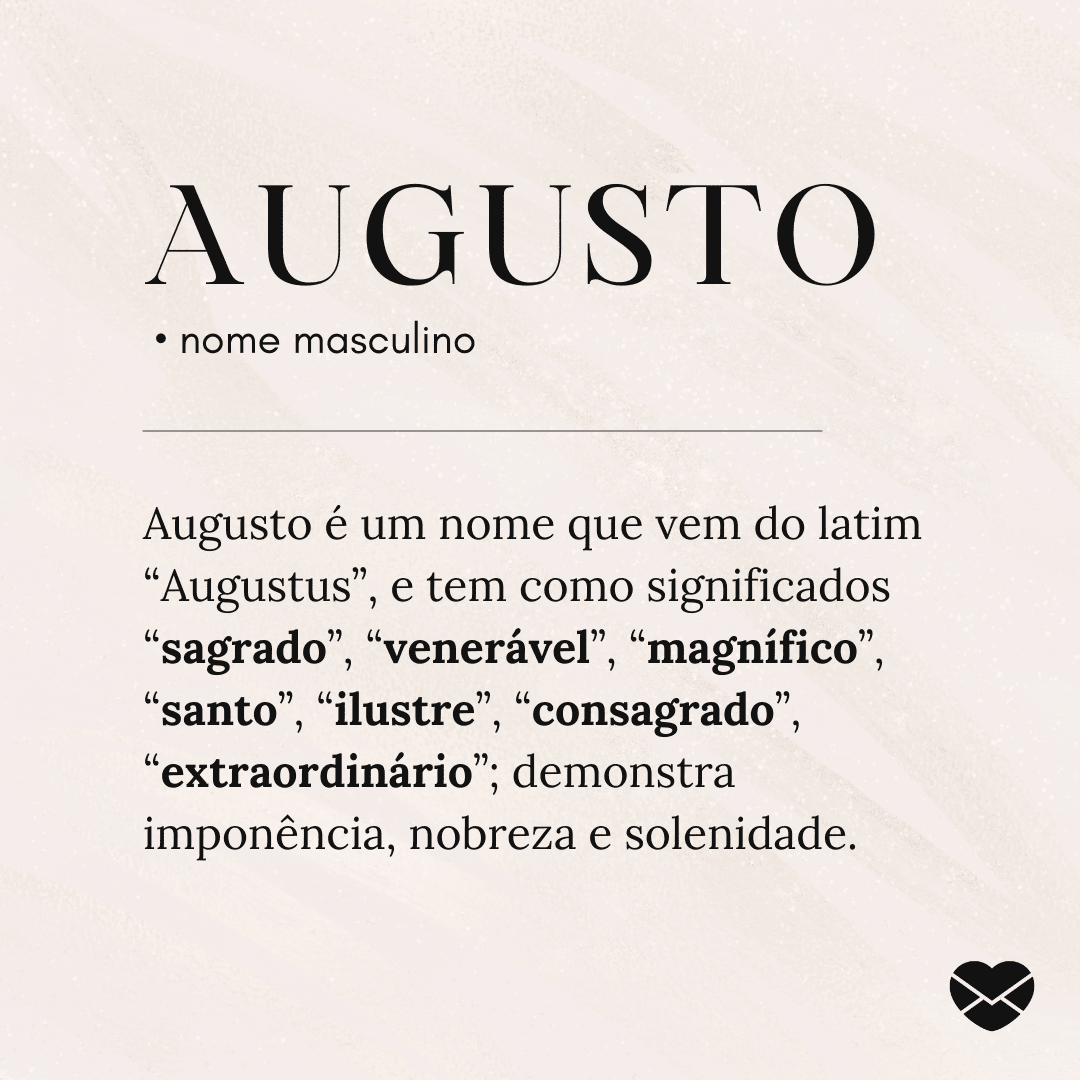 origem do nome Augusto