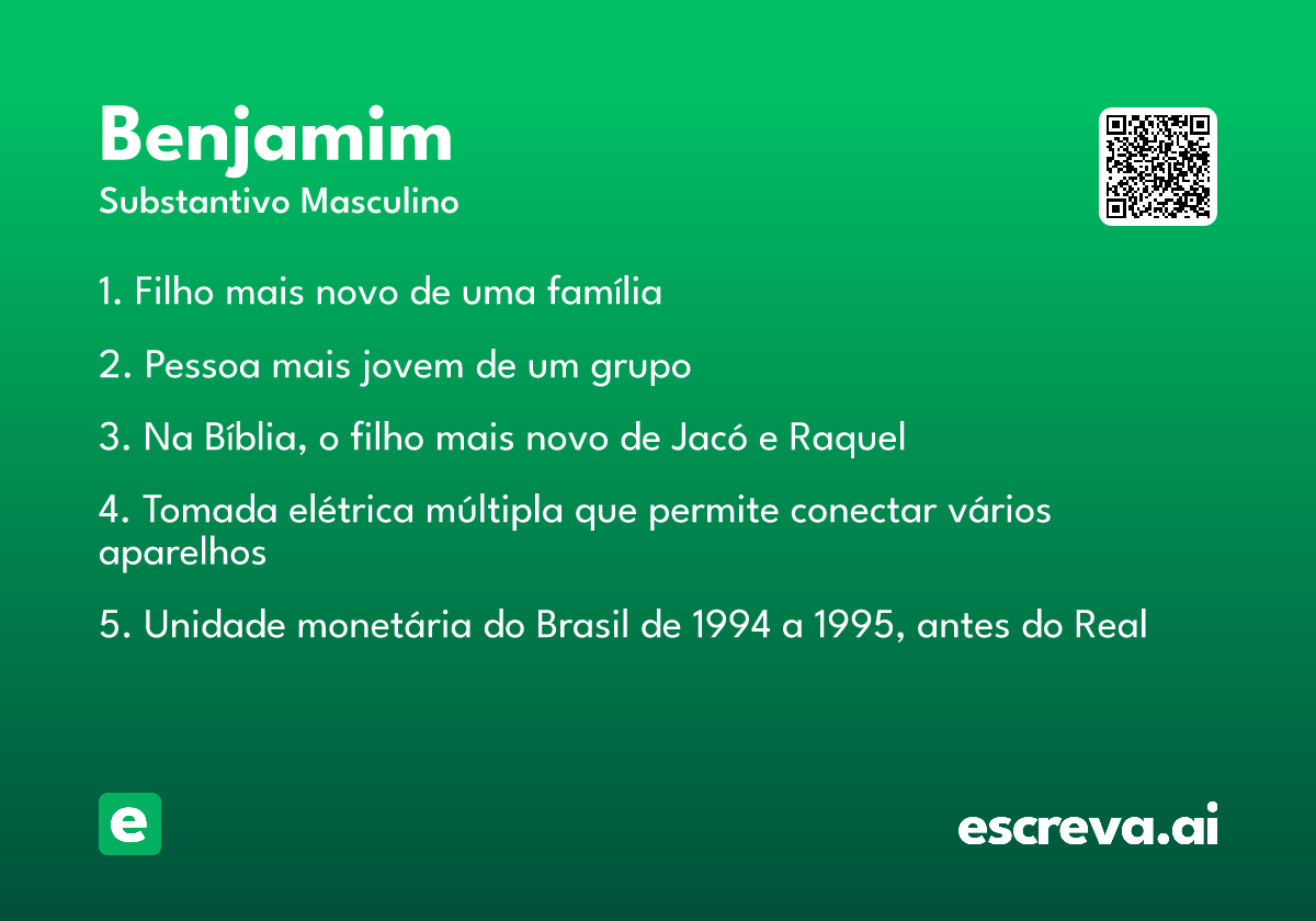 benjamin significado hebraico