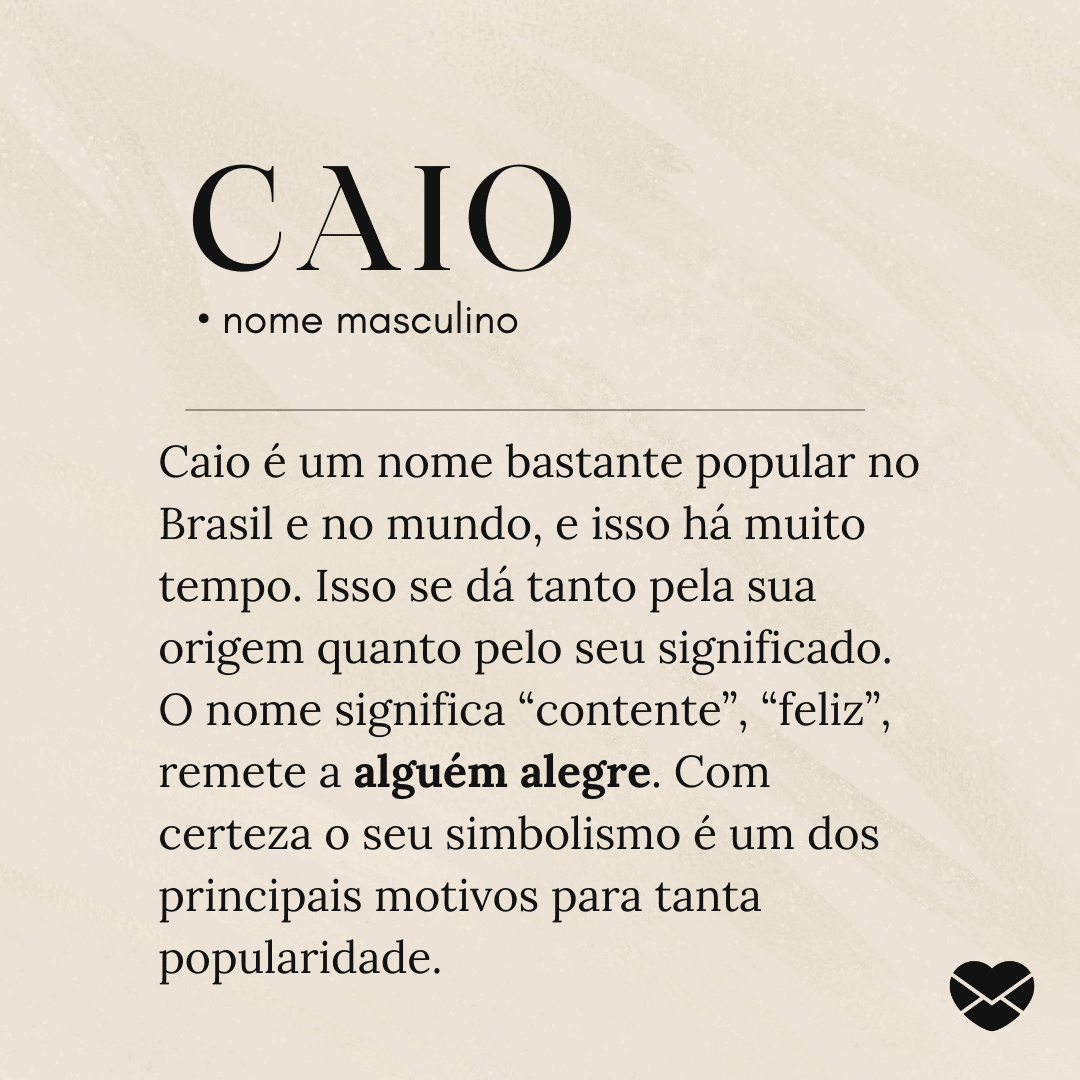significado nome caio