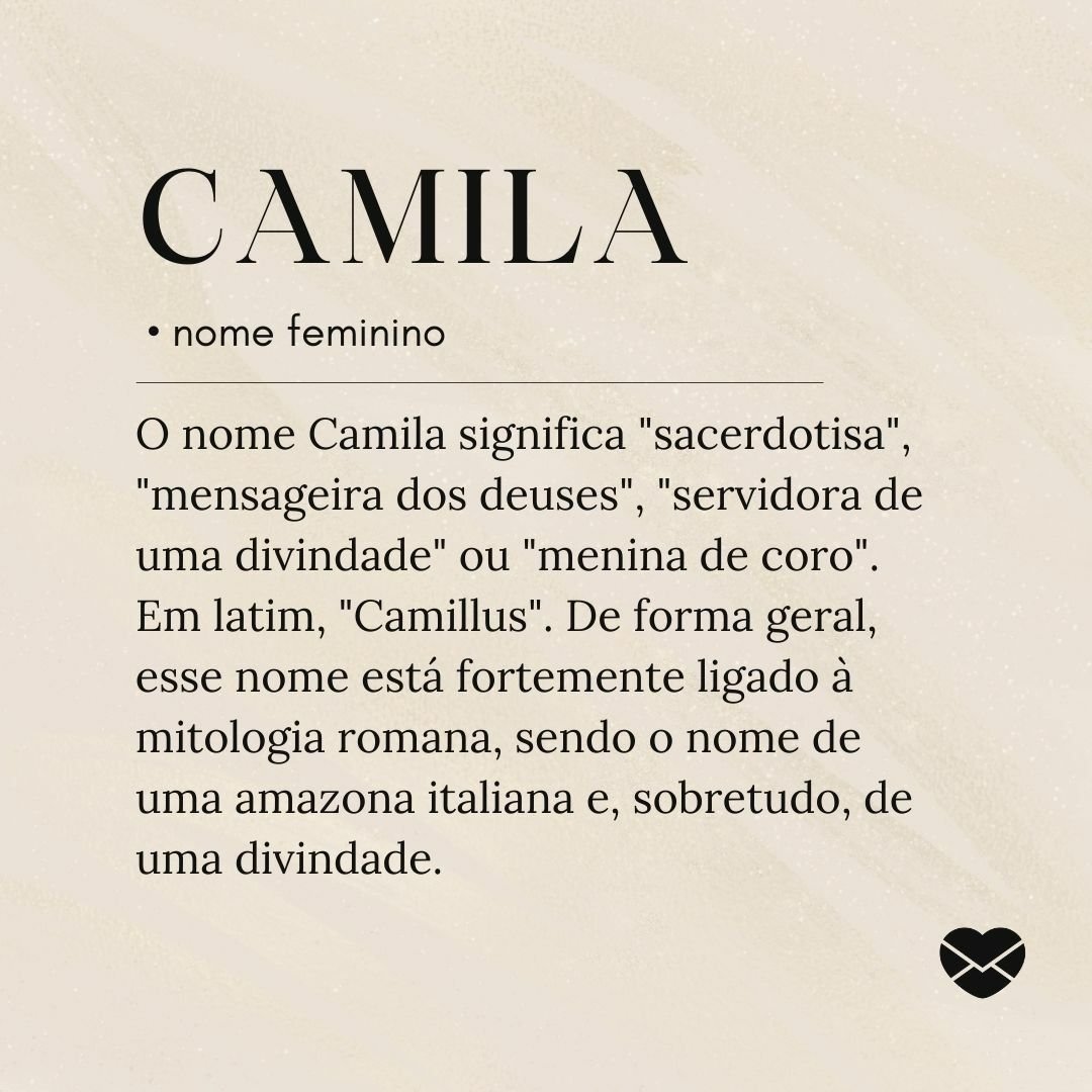 significado nome camila