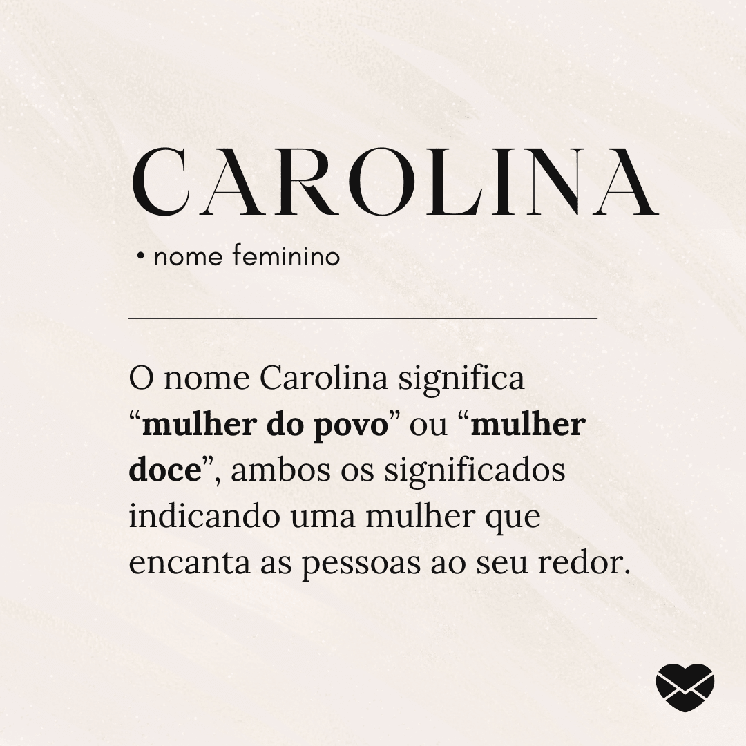 origem do nome carolina