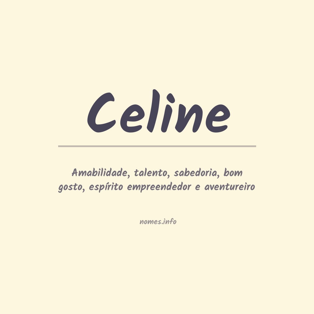 origem nome Celine