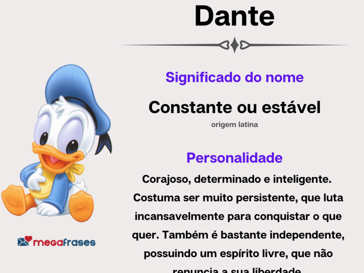 nome dante personalidade
