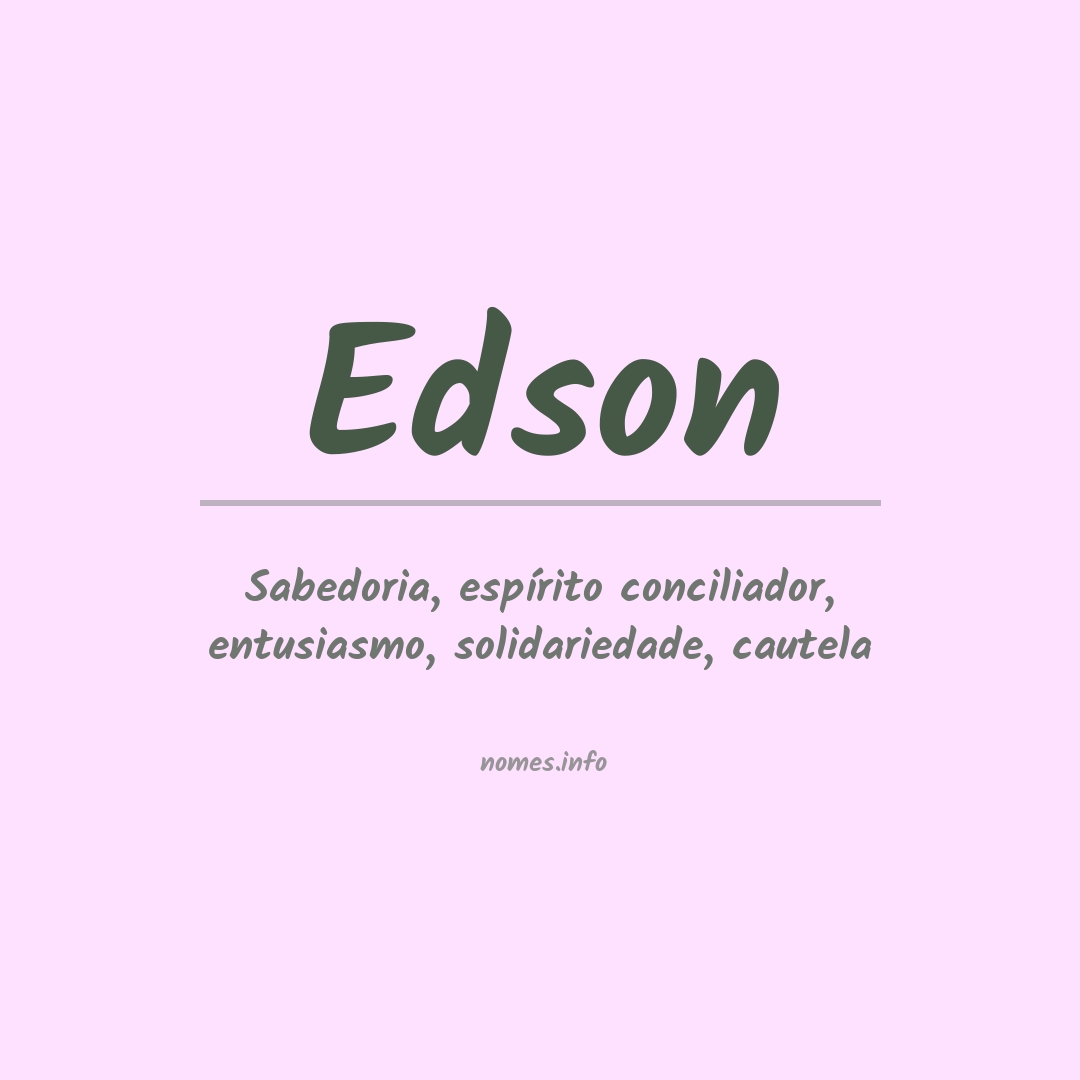 origem nome edson