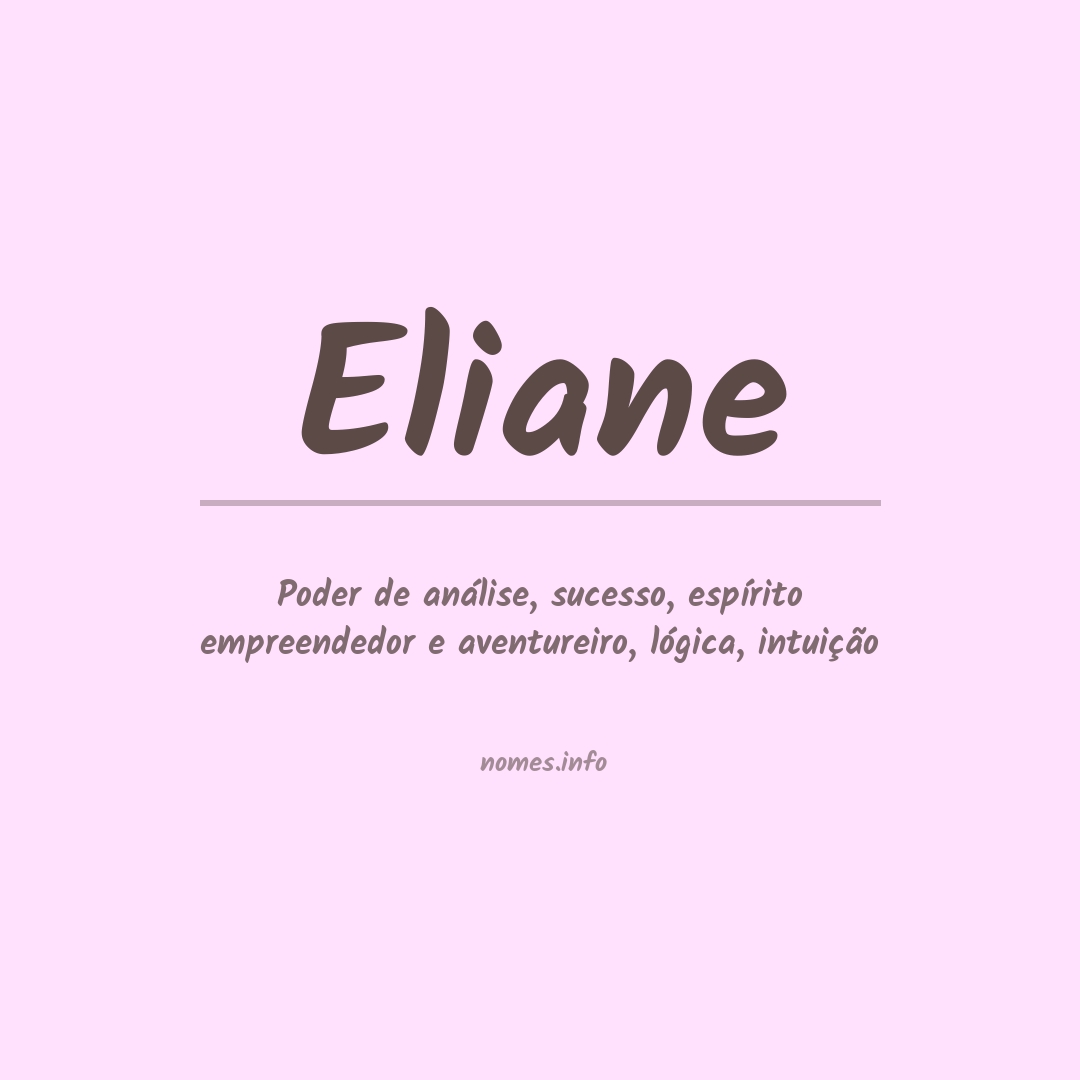 origem do nome Eliane