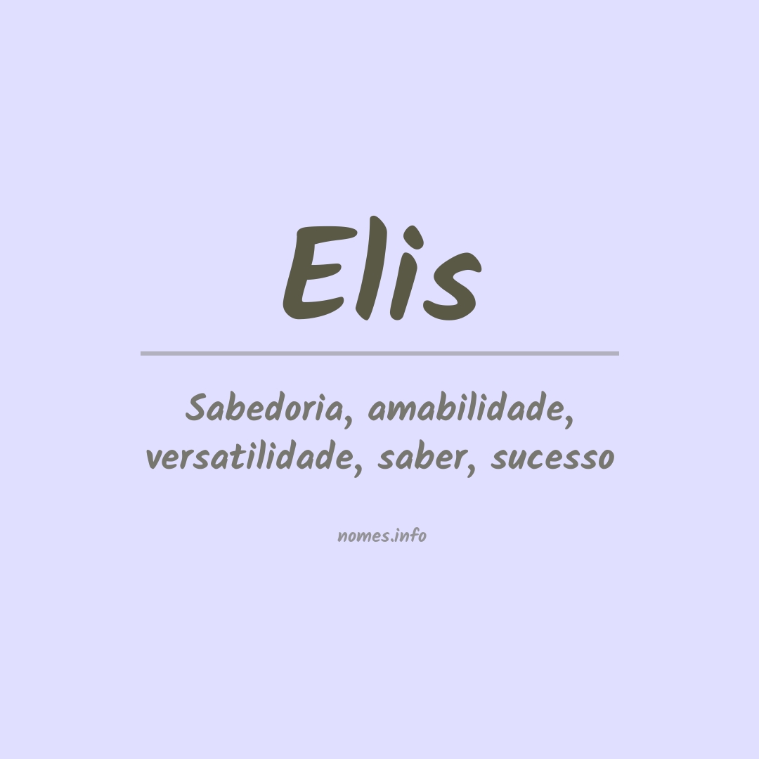 Elis nome feminino