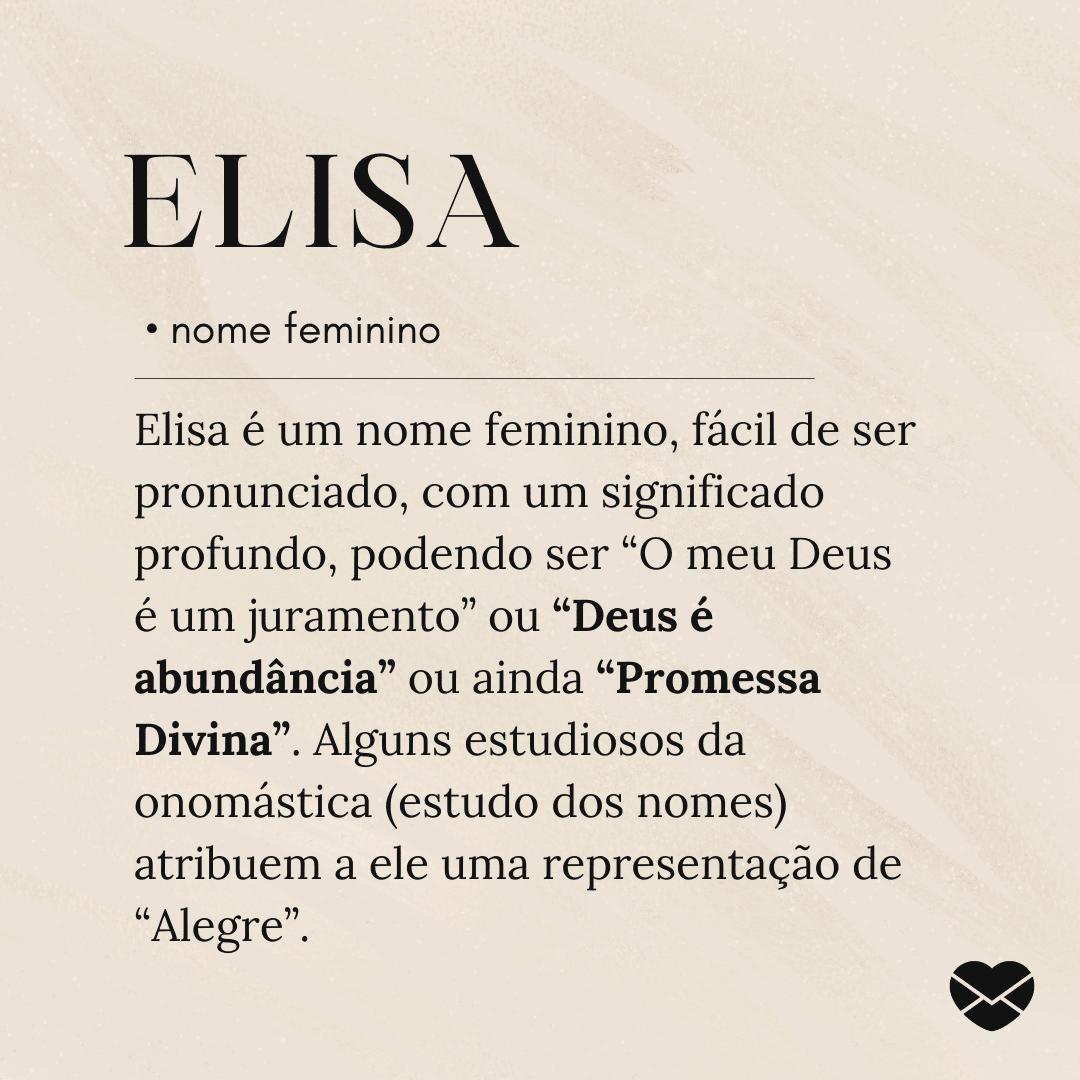 origem do nome elisa