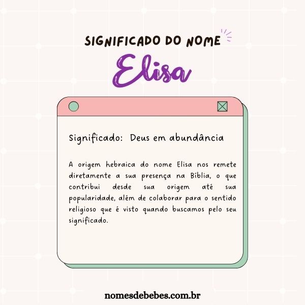 nome elisa hebraico