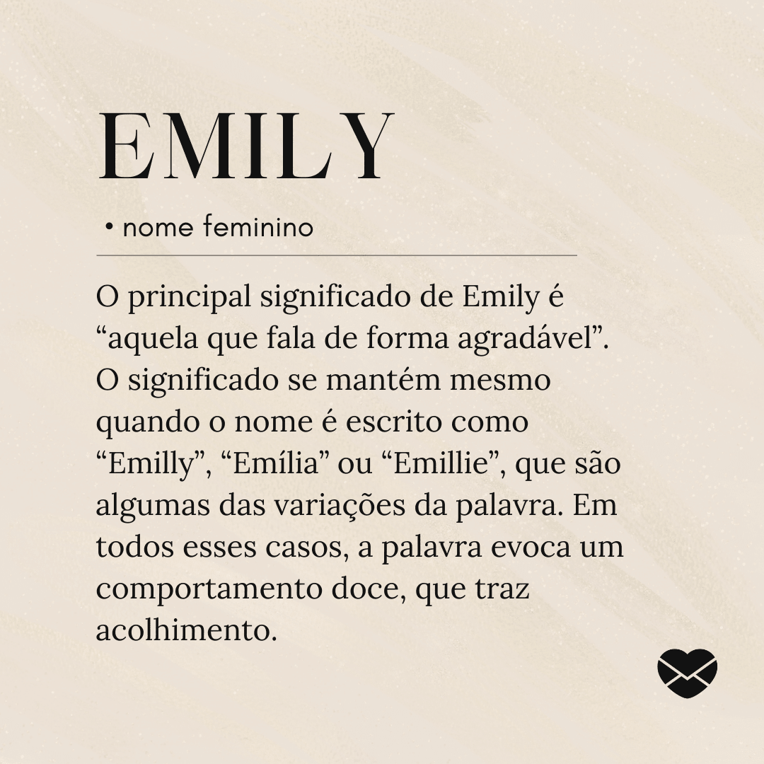 origem nome emily