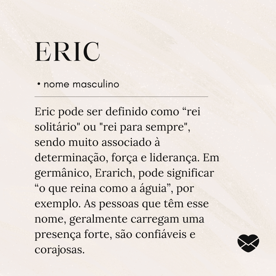 nome Erick características