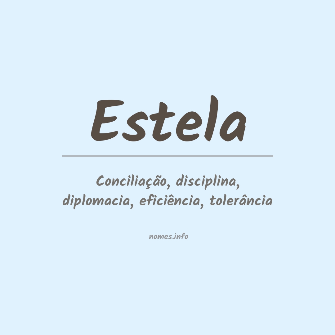 origem do nome estela