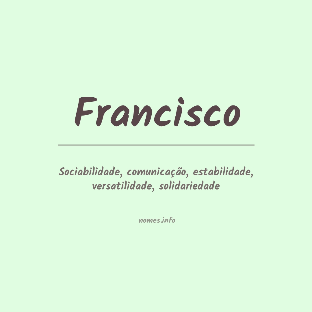 nome francisco significado e origem
