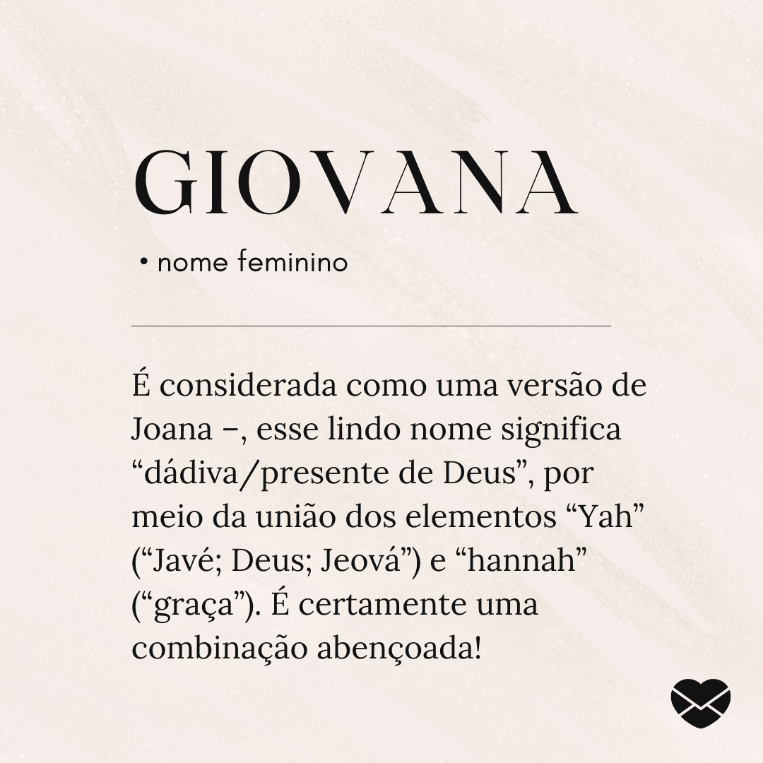 origem nome giovanna