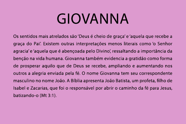 giovanna significado e origem