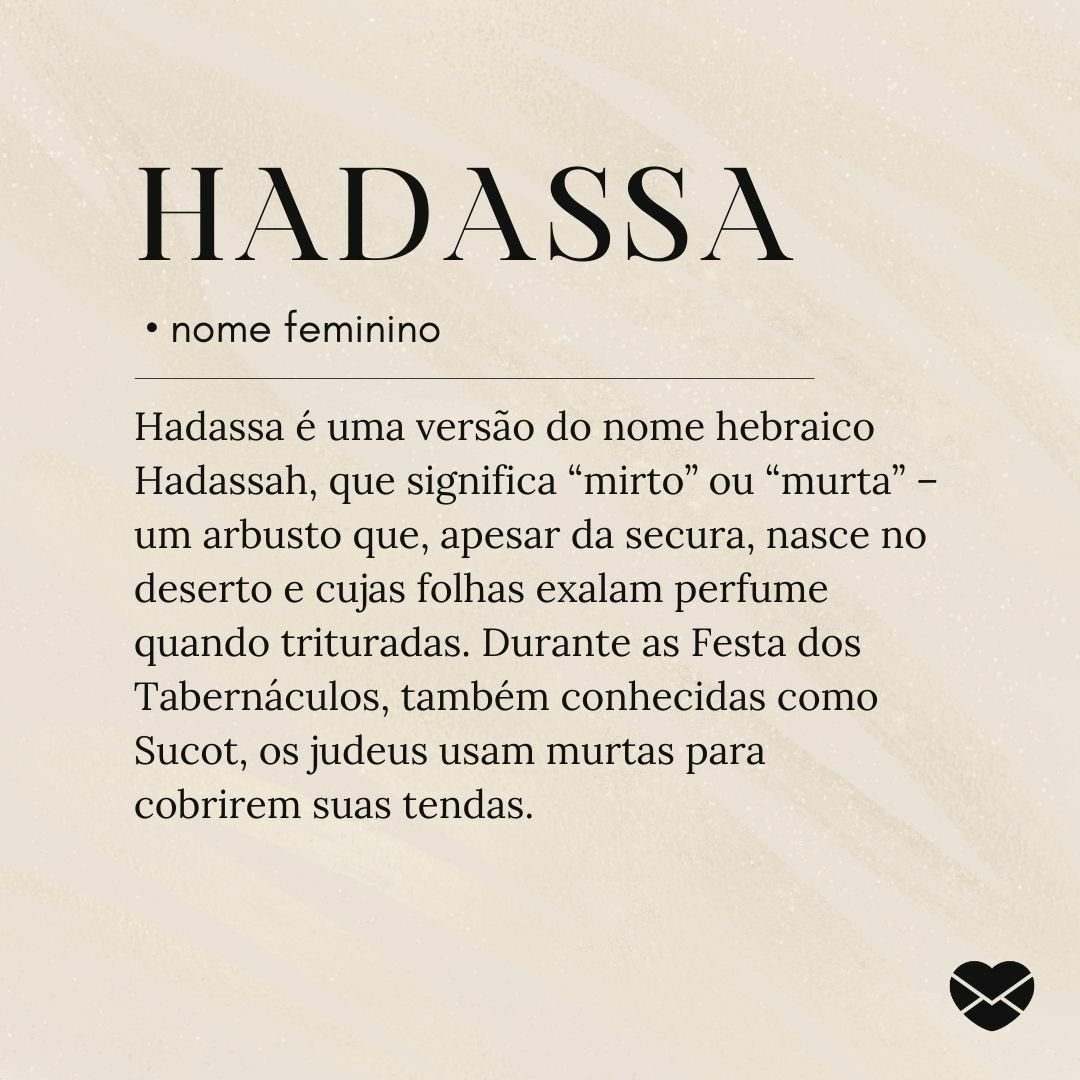 significado nome Hadassa