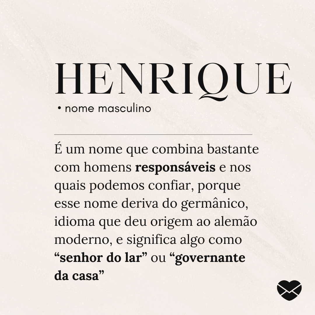 henrique significado e origem