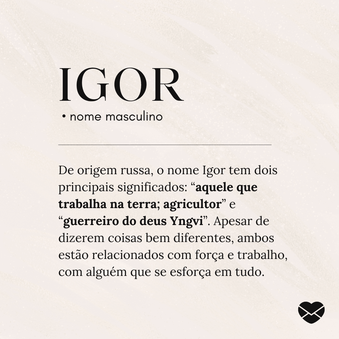 origem do nome Igor