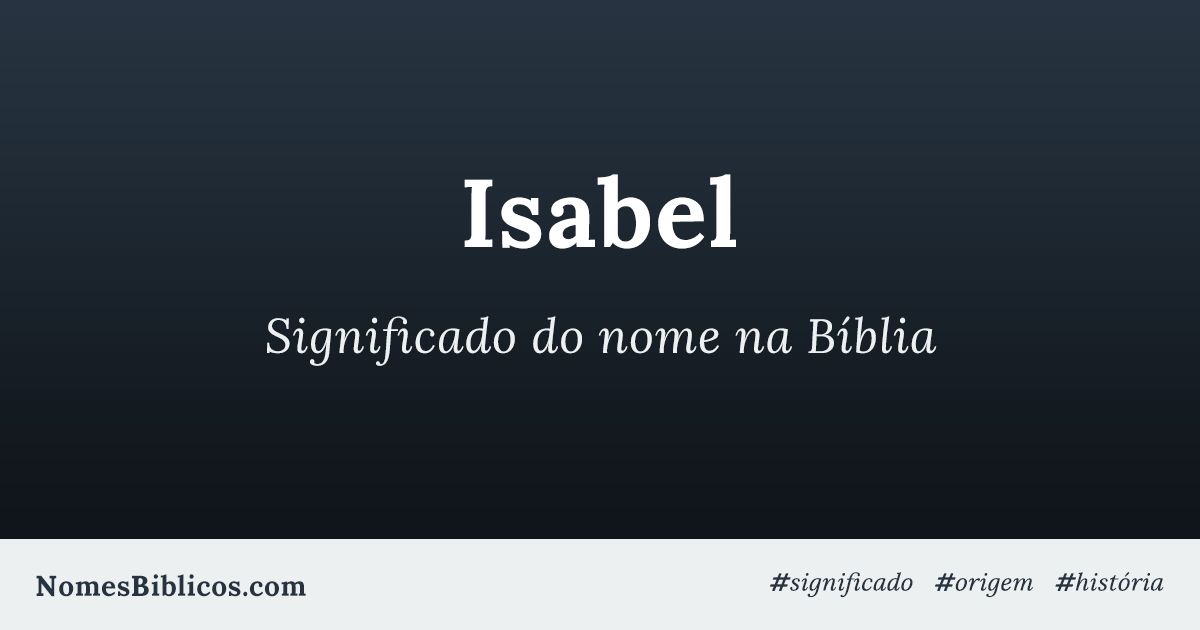 isabel significado biblico