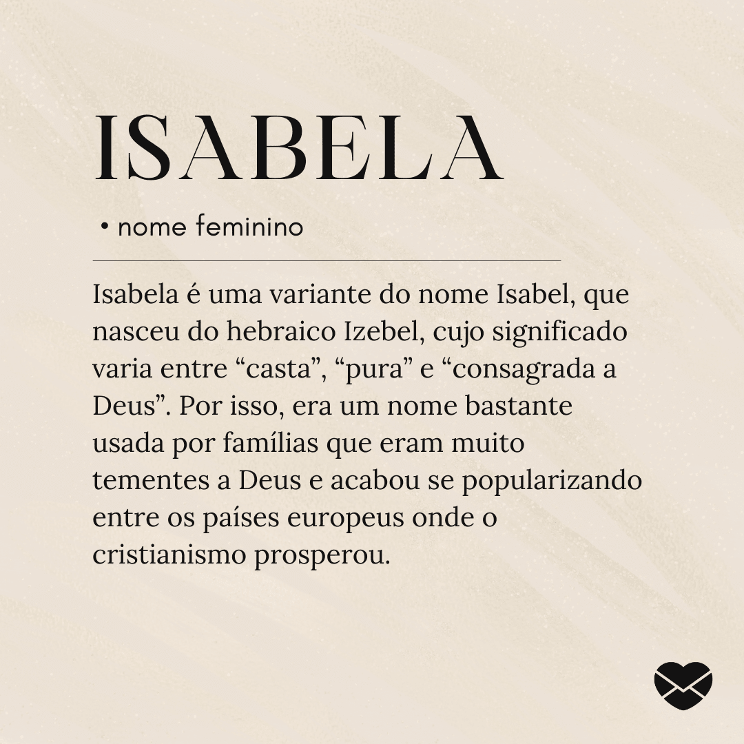 origem do nome isabella