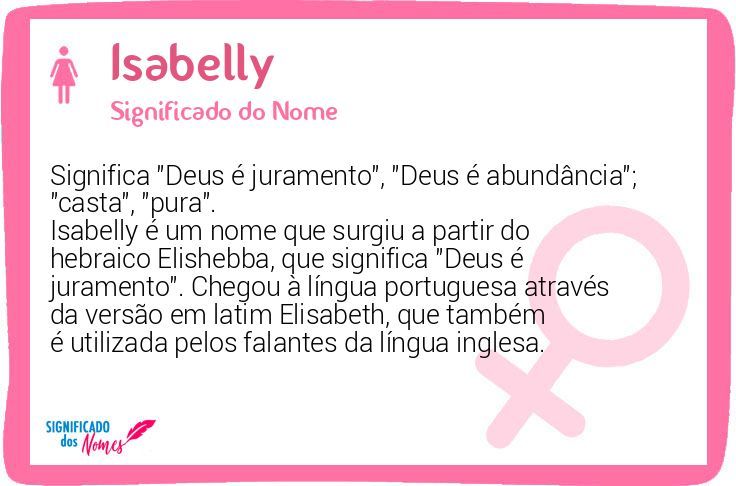 nome isabelly o que significa