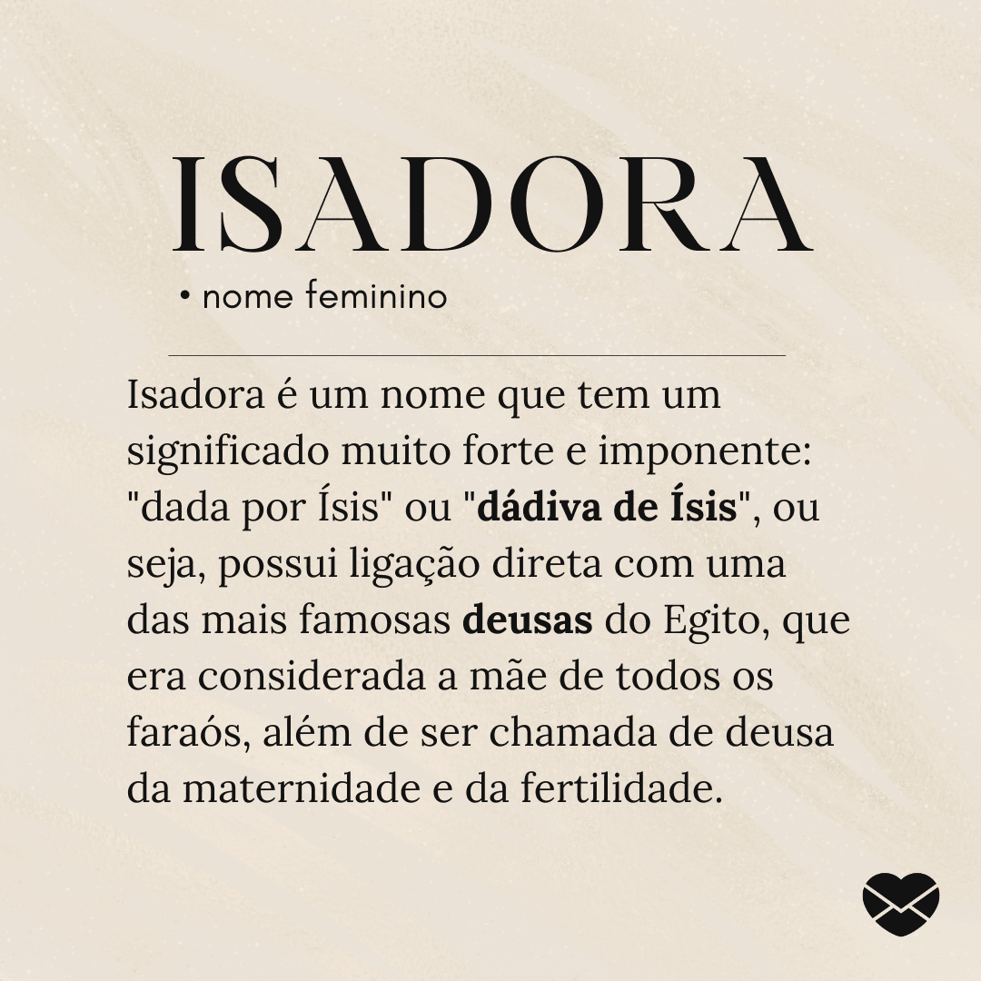 significado do nome isadora e sua origem
