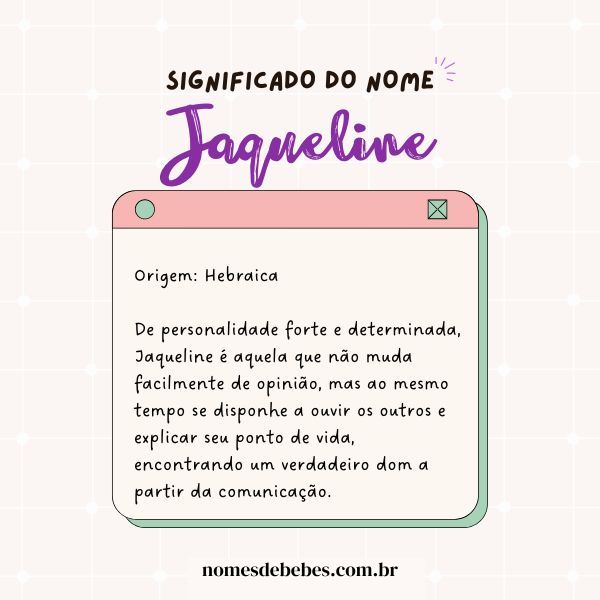 nome jaqueline biblia
