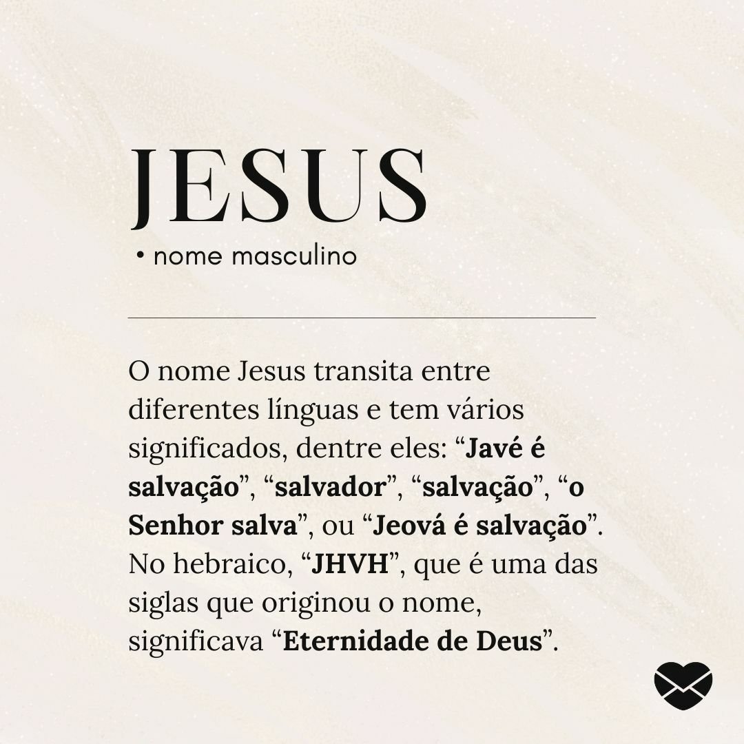 Jesus Javé é salvação