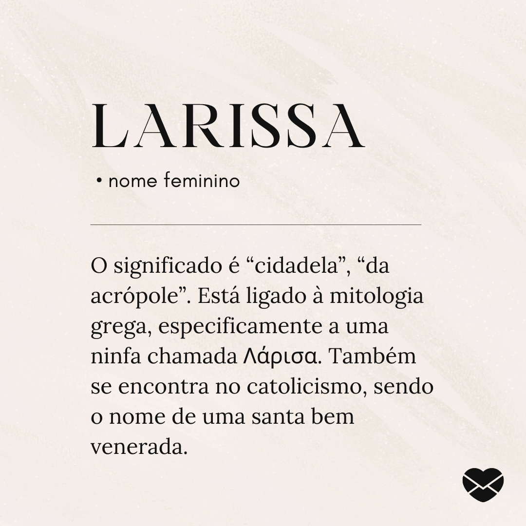 origem nome Larissa