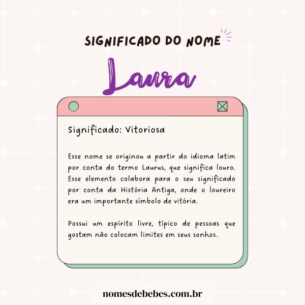 nomes femininos laura