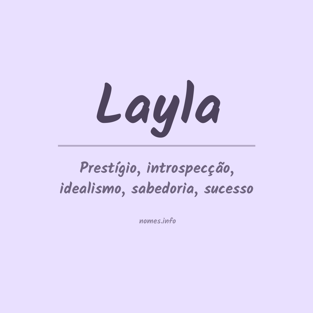 Layla nome árabe