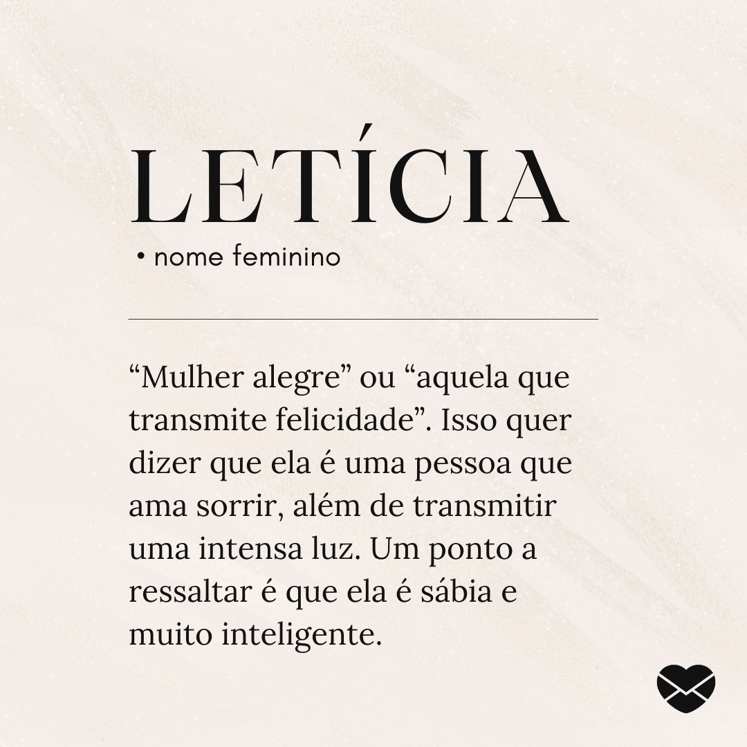 origem nome Letícia