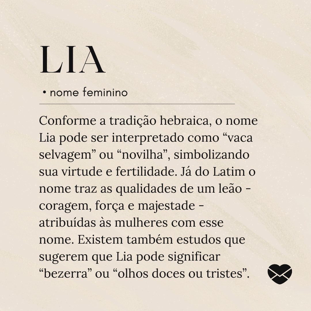 significado nome Lia