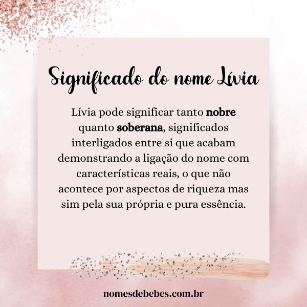 história nome lívia