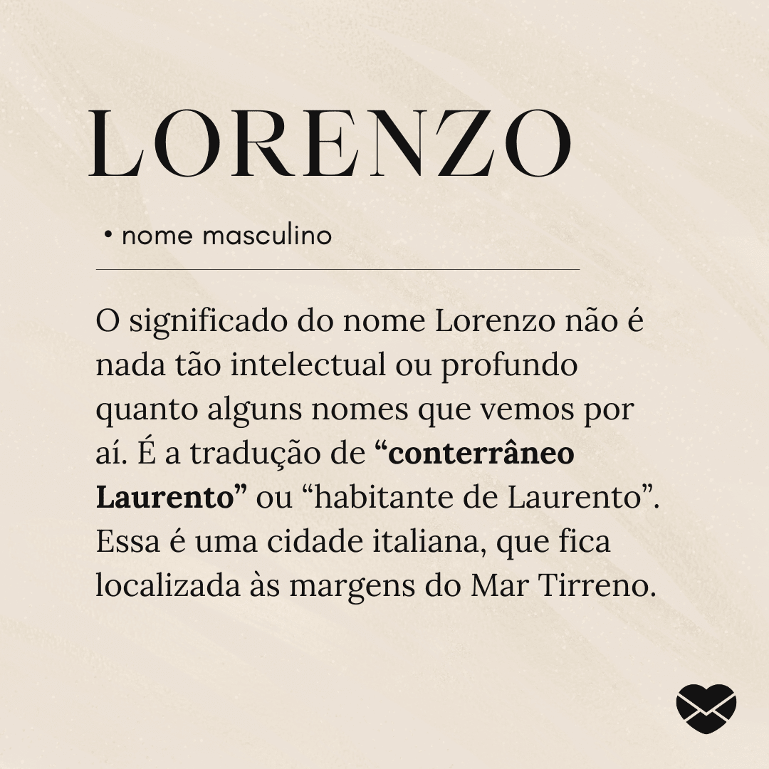 origem do nome Lorenzo